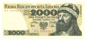 People's Republic of Poland, 2000 gold 1979 AE