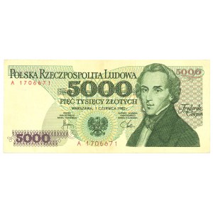 PRL, 5000 złotych 1982 A