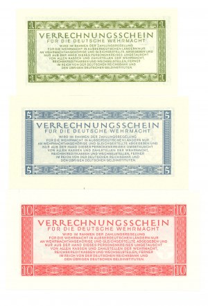 Germany, 1-10 marks 1944 - set of 3 copies.