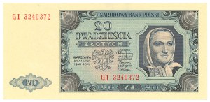 People's Republic of Poland, 20 gold 1948 GI