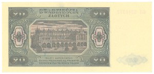 People's Republic of Poland, 20 gold 1948 GI