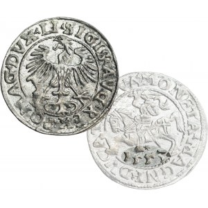 Sigismund II Augustus, half-grosz 1553, Vilnius, LI/LITVA - RARE