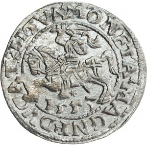 Sigismund II Augustus, half-grosz 1553, Vilnius, LI/LITVA - RARE