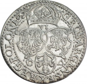 Sigismund III Vasa, Szóstak 1599, Malbork, BIG HEAD - BEAUTIFUL