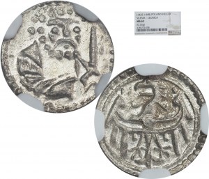 Silesia, Duchy of Legnica-Brzeg, Heller Legnica - NGC MS63