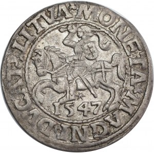 Sigismund II Augustus, half-grosz 1547, Vilnius, LI/LITVA