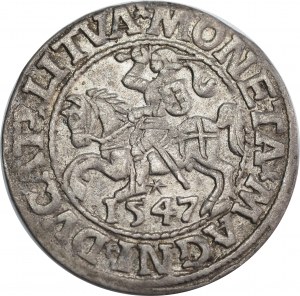 Sigismund II Augustus, half-grosz 1547, Vilnius, LI/LITVA