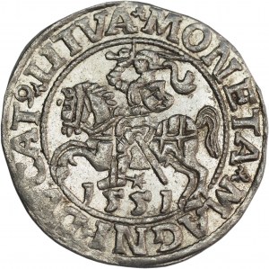 Sigismund II Augustus, half-grosz 1551, Vilnius, LI/LITVA - beautiful