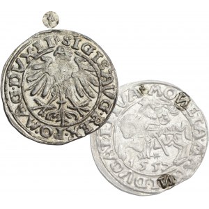 Sigismund II Augustus, half-grosz 1557, Vilnius, Behm stamp, reversed N - RARE