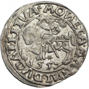 Sigismund II Augustus, half-grosz 1557, Vilnius, Behm stamp, reversed N - RARE