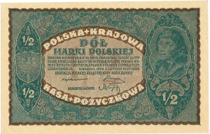 II RP, 1/2 Polish mark 1920