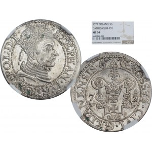 Stefan Batory, Grosz 1579, Gdańsk - WYŚMIENITY