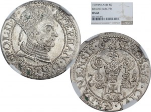Stefan Batory, Grosz 1579, Gdańsk - WYŚMIENITY