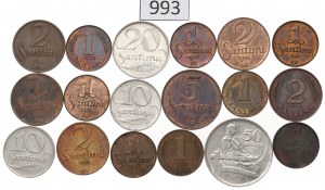 Latvia, Set 1-50 santimu 1922-38