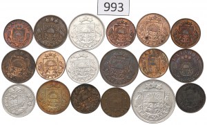Latvia, Set 1-50 santimu 1922-38