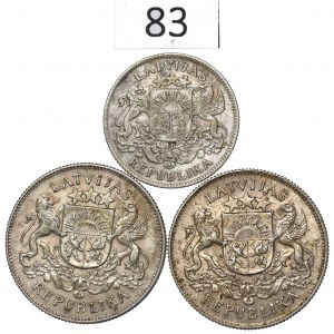 Latvia, Lot 1-2 lati 1924-26