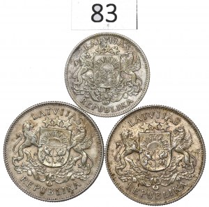 Latvia, Lot 1-2 lati 1924-26