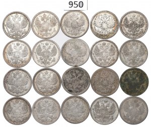 Russia, lot 20 kopecks 1861-1913