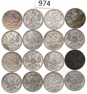 Russia, Lot 15 kopecks 1861-1914