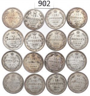 Russia, Lot 15 kopecks 1862-1908