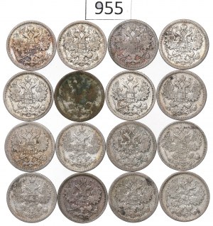 Russia, Nicholas II, Lot 15 kopecks 1901-08