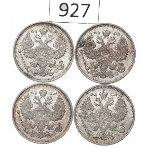 Russia, Nicholas II, Lot 20 kopecks 1912-13