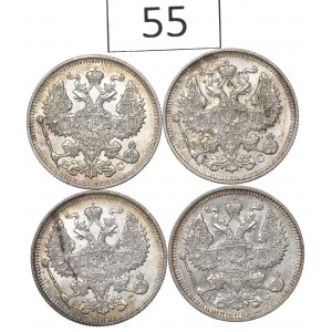 Russia, Lot of 20 kopecks 1913-14