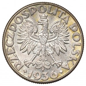 II Republic of Poland, 2 zlote 1936, Ship