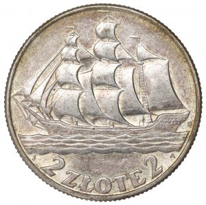 II Republic of Poland, 2 zlote 1936, Ship