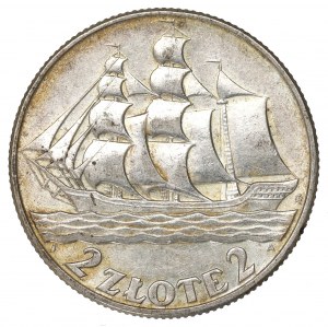 II Republic of Poland, 2 zlote 1936, Ship
