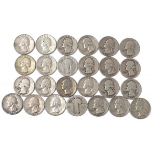 USA, Lot 1/4 dollar