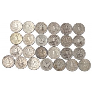 USA, Lot 1/4 dollar