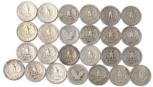 USA, Lot 1/4 dollar