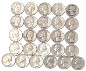 USA, Lot 1/4 dollar 1939-64