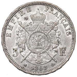 France, 5 francs 1868