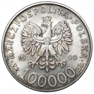 III RP, 100.000 złotych 1990 Solidarność typ A