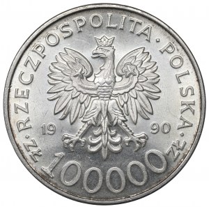 Third Republic, 100,000 zloty 1990 Solidarity Type A