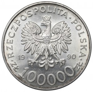 Third Republic, 100,000 zloty 1990 Solidarity Type A