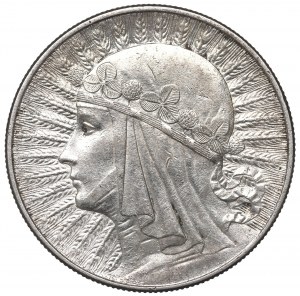 II Republic of Poland, 10 zlotych 1932, Women's Head, London