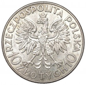 II Republic of Poland, 10 zlotych 1932, Women's Head, London