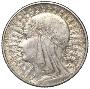 II Republic of Poland, 10 zlotych 1932, Women's Head, London
