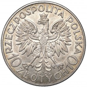 II Republic of Poland, 10 zlotych 1932, Women's Head, London