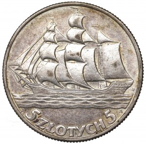 II Republic of Poland, 5 zloty 1936 Ship