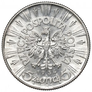 II Republic of Poland, 5 zloty 1934 Pilsudski