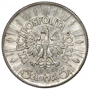 II Republic of Poland, 5 zloty 1934 Pilsudski
