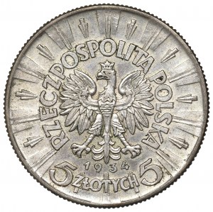 II Republic of Poland, 5 zloty 1934 Pilsudski