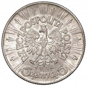II Republic of Poland, 5 zloty 1934 Pilsudski