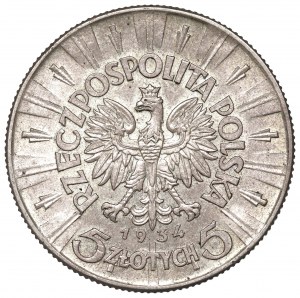 II Republic of Poland, 5 zloty 1934 Pilsudski