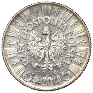 II Republic of Poland, 5 zloty 1936 Pilsudski