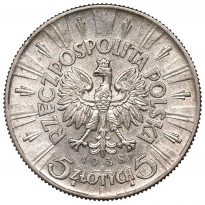 II Republic of Poland, 5 zloty 1938 Pilsudski